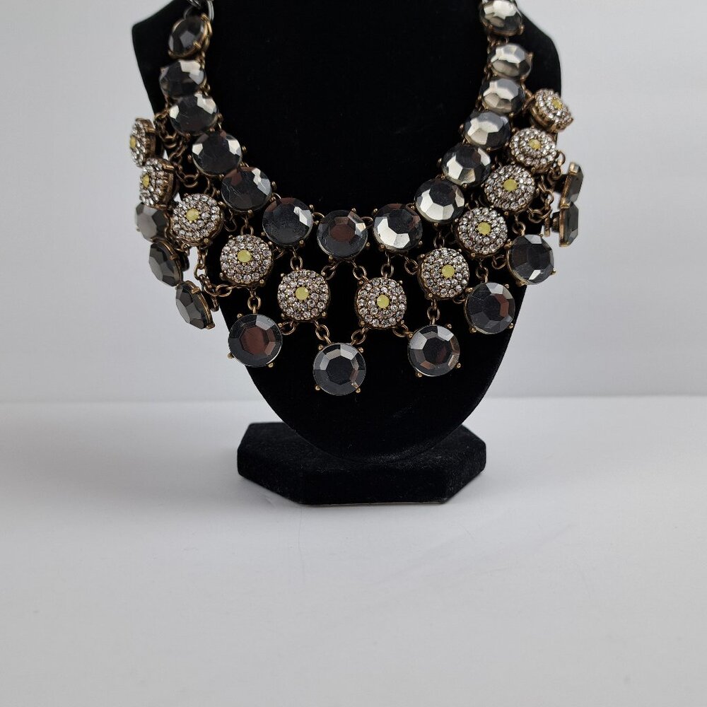 Vintage Zara Rhinestone Statement Necklace